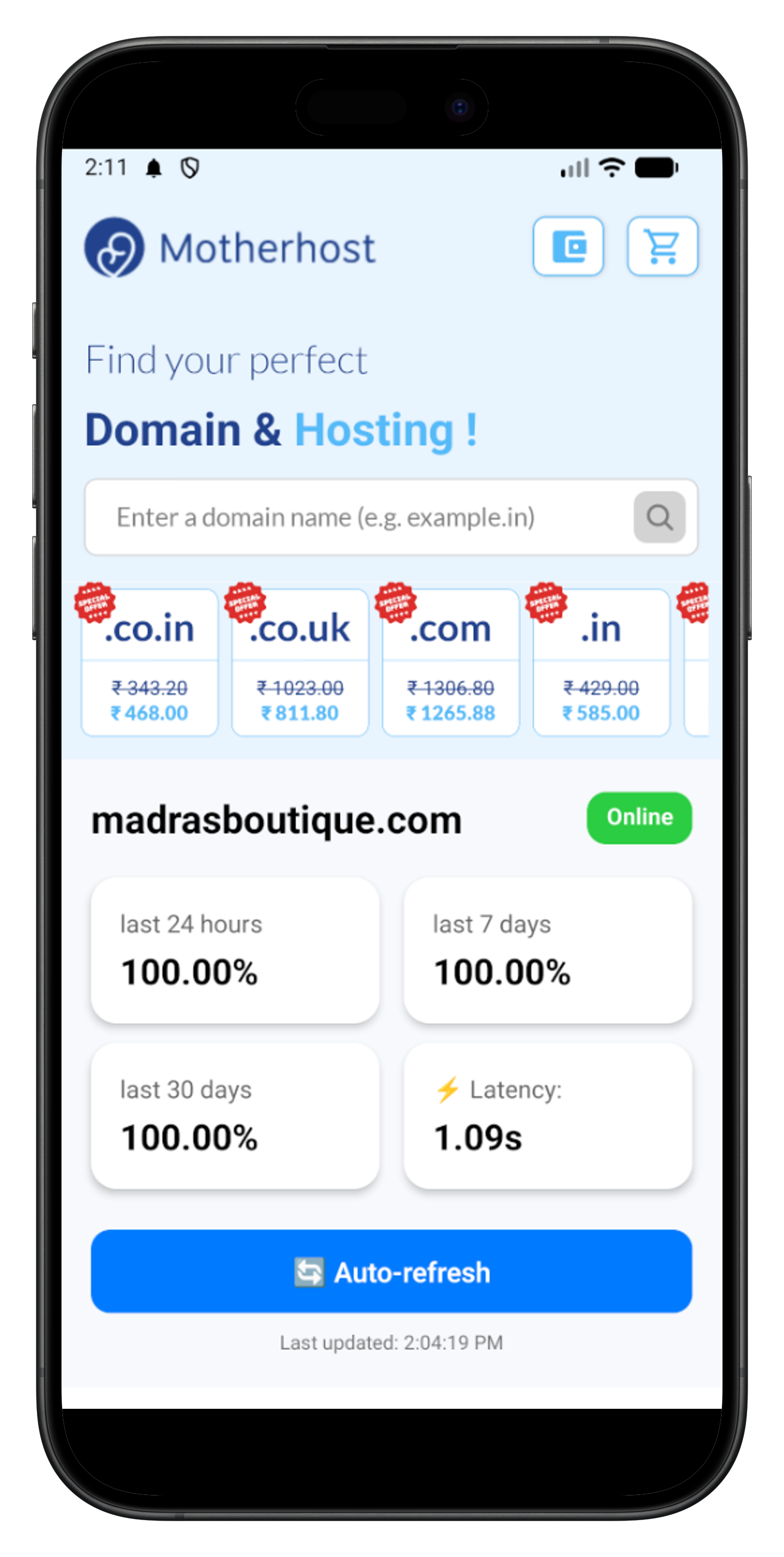 Motherhost Mobile App