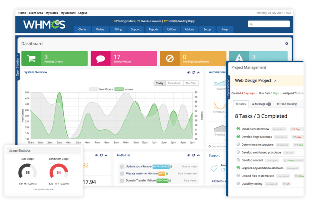 WHMCS Control Panel